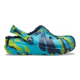 Classic Lined Marbled Clogs ”Blue Tie Dye”