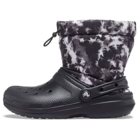 Classic Lined Neo Puff Tie-Dye Boots ”Black White”