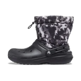 Classic Lined Neo Puff Tie-Dye Boots ”Black White”
