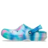 Classic Lined Solarized Clogs ”White Blue Aqua”