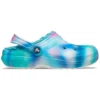 Classic Lined Solarized Clogs ”White Blue Aqua”