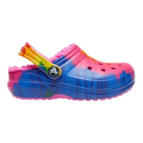 Classic Lined TieDye Graphic Clogs ”Blue Pink”