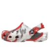 Classic Marbled Clogs ”White Red Grey”