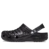 Classic Metallic Crocskin Clogs ”Black”