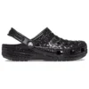 Classic Metallic Crocskin Clogs ”Black”