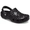 Classic Metallic Crocskin Clogs ”Black”