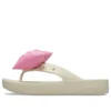 Classic Platform Bow Flip-flops ”Beige Pink”