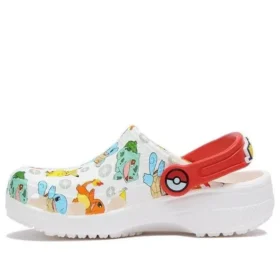 Classic Pokemon Clogs ”White Red”