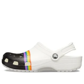 Classic Rainbow Pride Clogs ”Vit Svart”