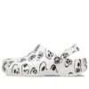 Classic Skull Print Clogs ”White Black”