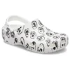 Classic Skull Print Clogs ”White Black”
