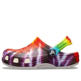 Classic Tie-Dye Graphic Clogs ”Purple Red”
