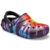 Classic Tie-Dye Stay Warm Cozy Crocs sporttofflor, unisex, lila och röd