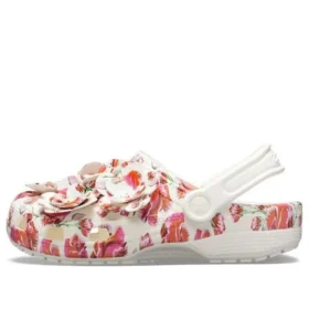 Classic Timeless Clash Roses Clogs ”White Rose”