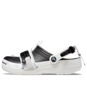 Classic Zip Tie Buckle Clogs ”Black White”
