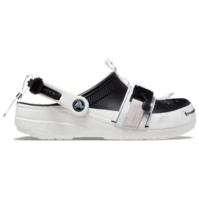 Classic Zip Tie Buckle Clogs ”Black White”