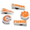 Clemson Univ 5-pack Jibbitz-berlocker