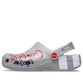 Coca-Cola x Crocs Crossover Light X utomhus-sandaler med platta skor, casual sport, unisex, grå