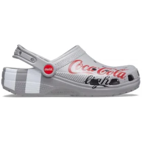Coca-Cola x Crocs Crossover Light X utomhus-sandaler med platta skor, casual sport, unisex, grå