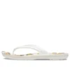 Crocband-flip-flops med tryck ”White Tan”