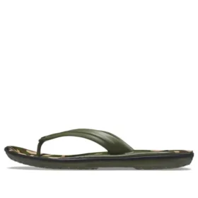 Crocband-flipflops med tryck ”Grön”