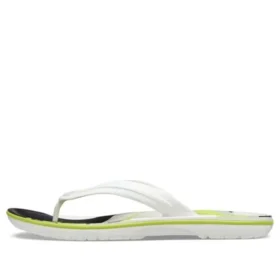 Crocband-flipflops ”Vit Grön Svart”
