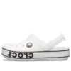Crocband Logo-Clogs ”White Black”