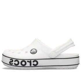 Crocband Logo-Clogs ”White Black”