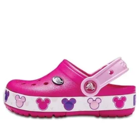 Crocband Mickey Fun Lab Lights Clogs ”Pink White”