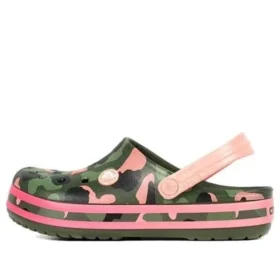 Crocband Multi Graphic-Clogs ”Green Pink”