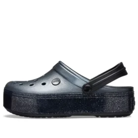 Crocband Platform Clog i metallic ”Black”