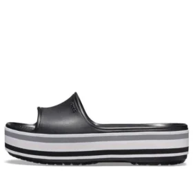 Crocband Platform Slides ”Black Grey White”