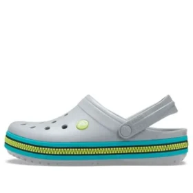 Crocband Zipper Band Clogs ”Grey Aqua”