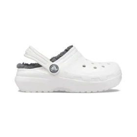 Crocs Classic Clog för barn, sportiga sandaler ”White Grey”