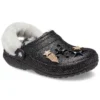 Disco Classic Lined Disco Glitter Clogs ”Svart Vit”