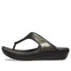 Flip-flops med tjock sula i svart och koppar