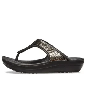 Flip-flops med tjock sula i svart och koppar