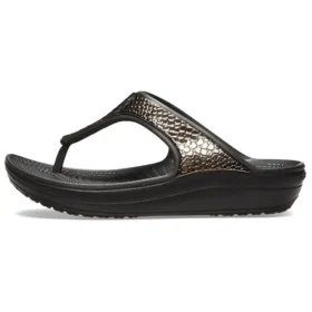 Flip-flops med tjock sula i svart och koppar