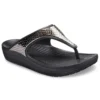 Flip-flops med tjock sula i svart och koppar