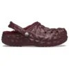 Fodrade geometriska Clogs ”Dark Cherry”