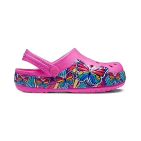Fun Lab Multi Butterfly Band Light Clogs ”Pink Blue”