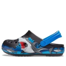 Fun Lab Shark Lights-Clogs ”Svart Grå Blå”