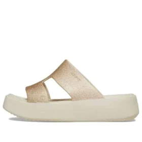 Getaway-sandaler med plattform och H-rem ”White Brown”