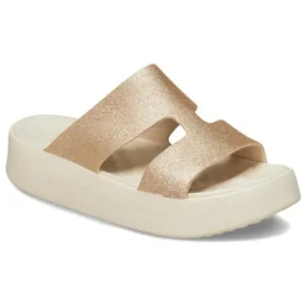 Getaway-sandaler med plattform och H-rem ”White Brown”