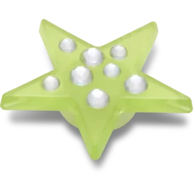 Green Gem Star Jibbitz™-berlocker