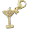 Guld-Martini-berlock Jibbitz-berlock
