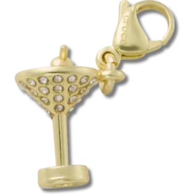 Guld-Martini-berlock Jibbitz-berlock