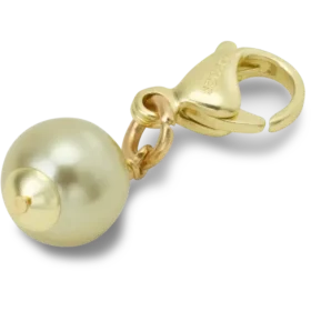 Guld- och grön Smt Pearl Jibbitz-berlock