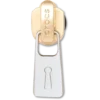 Guld- och silverfärgade Zipper Jibbitz™-berlocker