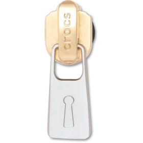 Guld- och silverfärgade Zipper Jibbitz™-berlocker